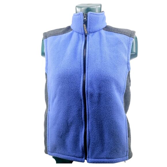 Woolrich John Rich & Bros Fleece Sleeveless Vest Blue & Gray Women's Size M 3315 - Picture 1 of 9